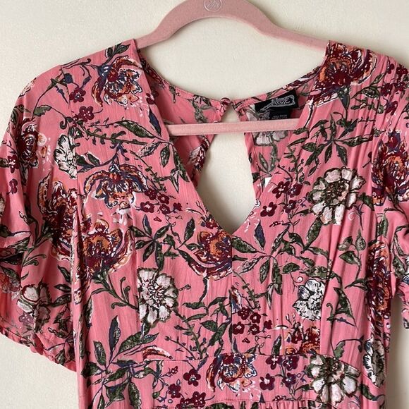 NWT Angie Hippy Boho Floral Shorts Romper Maxi High Low Size Small - Picture 4 of 9